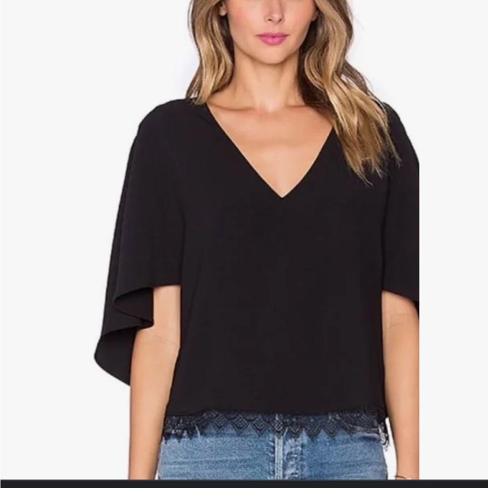 Lovers + Friends cape top size XS black